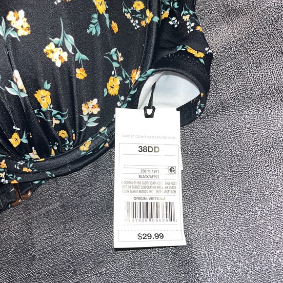 Floral Print Bathing Suit Top - size 38DD - NWT - Picture 4 of 5